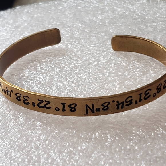 custom latitude & longitude coordinates bracelet | location gps coordinate brace - Picture 6 of 7